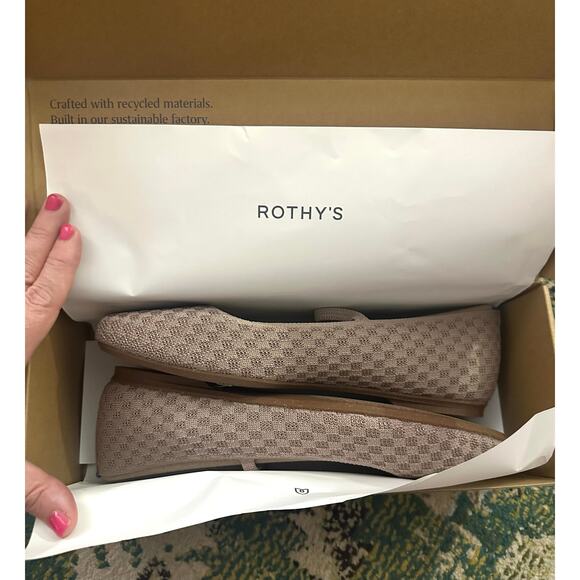 ROTHY’S The Max Square Mary Jane Dusty Lilac Basketweave - Sz 11.5 - NIB NWT - Picture 3 of 4